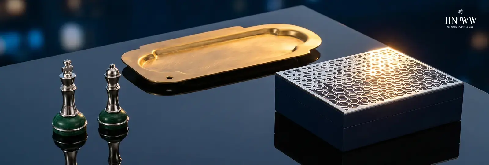 brass desk accessories replacing traditional corporate gifts in Dubai