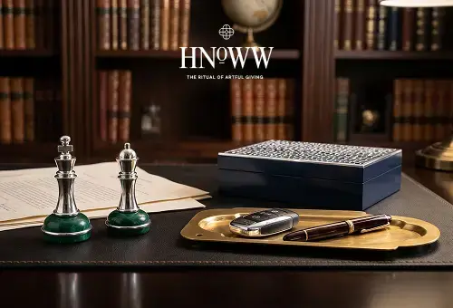 brass desk accessories replacing traditional office gifts in Dubai