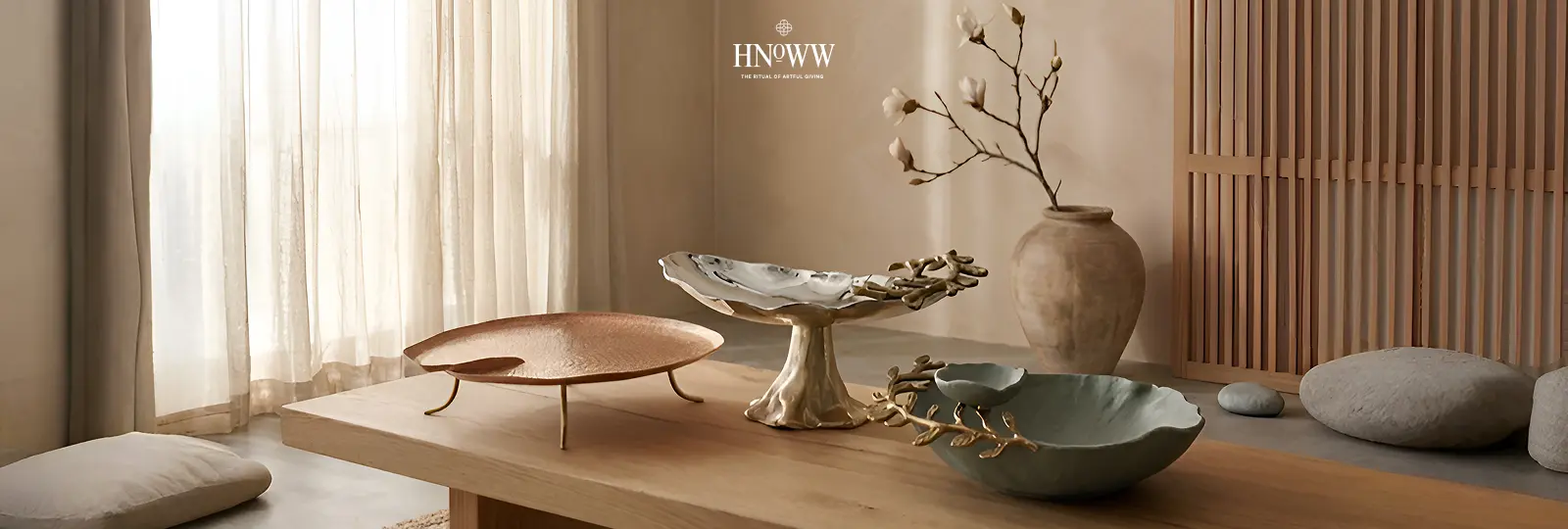 Luxury culptural centerpiece styling for contemporary Dubai homes