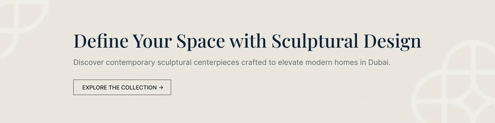 Modern sculptural decor centerpiece for luxury Dubai home interiors