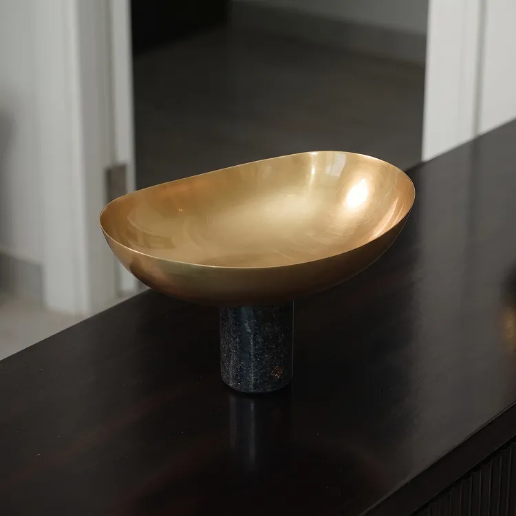 Aabha Brass and Marble Bowl