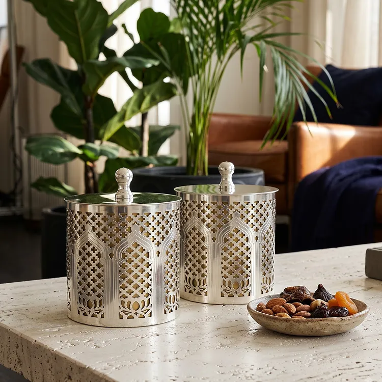 Architectural Silver Jars