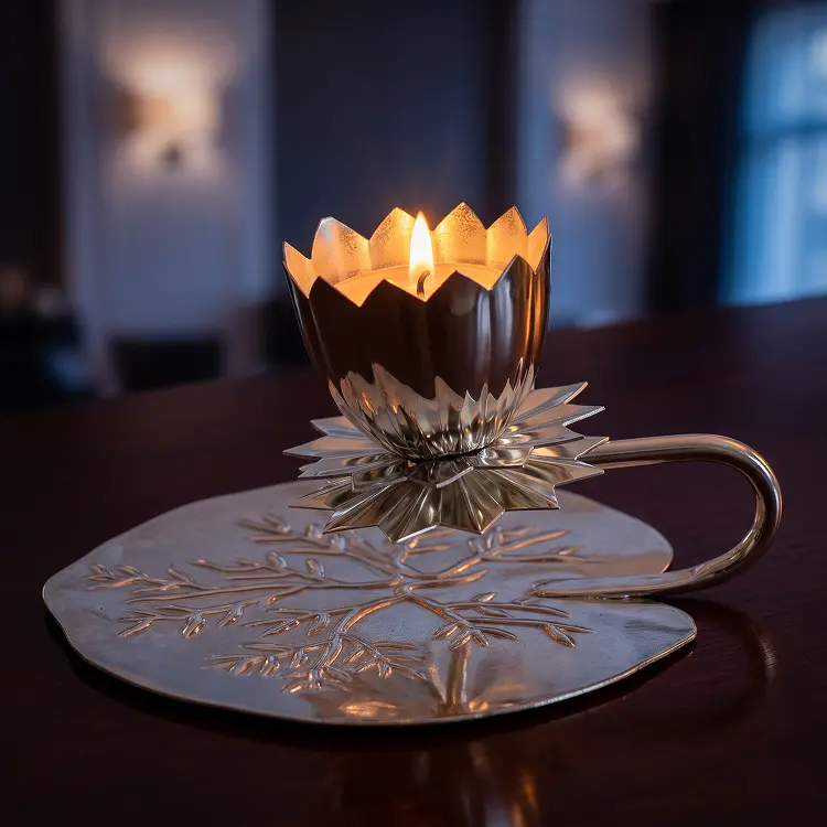 Lotus Silver Diya
