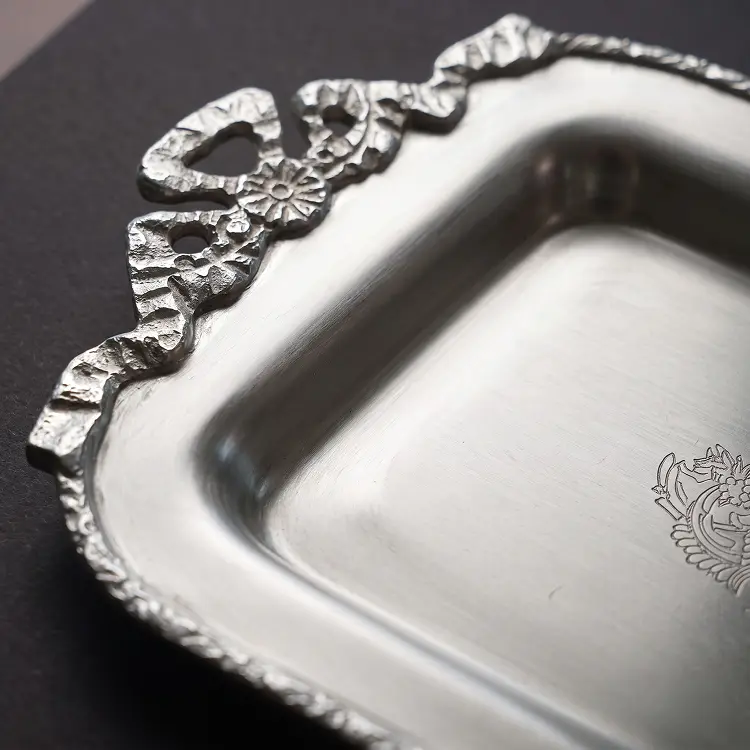 Mahal Matte Silver Tray