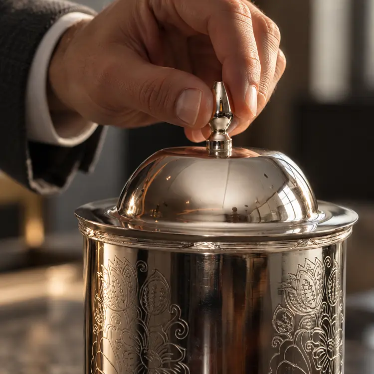Sandooq Silver Dry Fruit Box