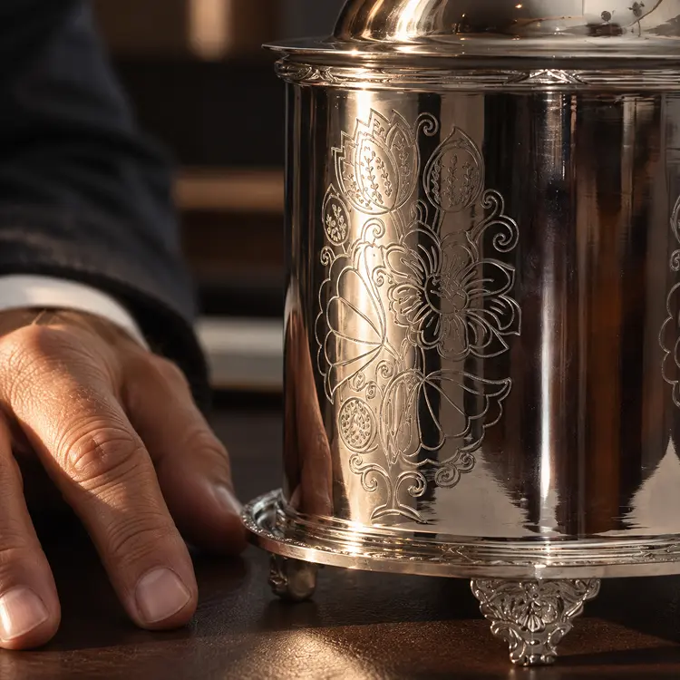 Sandooq Silver Dry Fruit Box