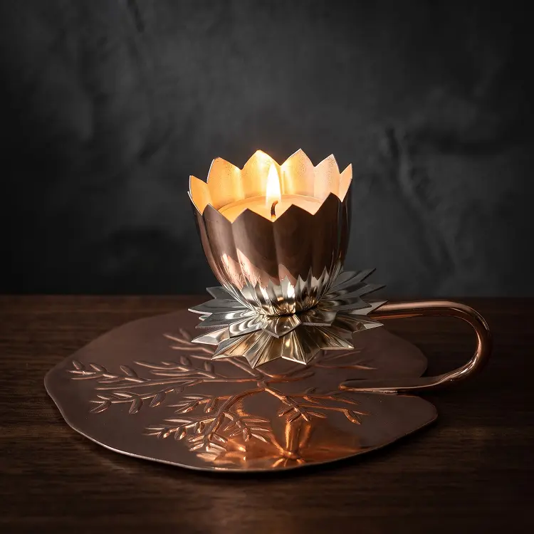 Lotus Silver Diya