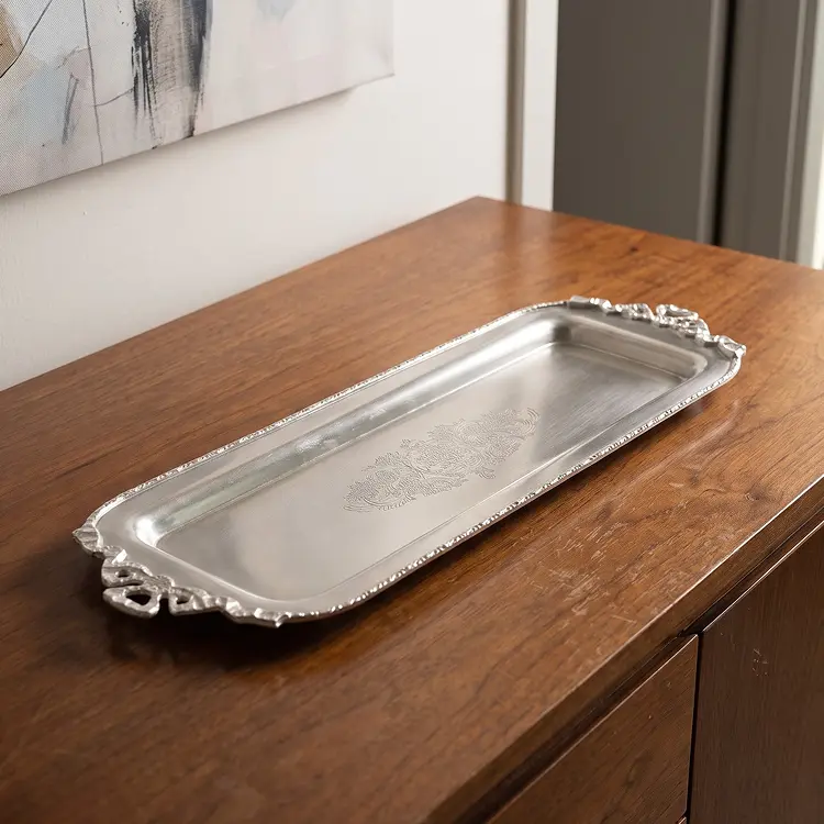 Mahal Matte Silver Tray