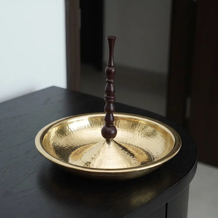 Minar Brass and Walnut Platter