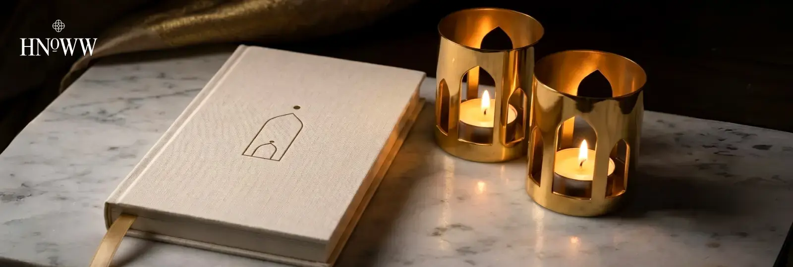 Aarambh Bahikhata and Golden Tealight Holder luxury Chopda Pujan gift set
